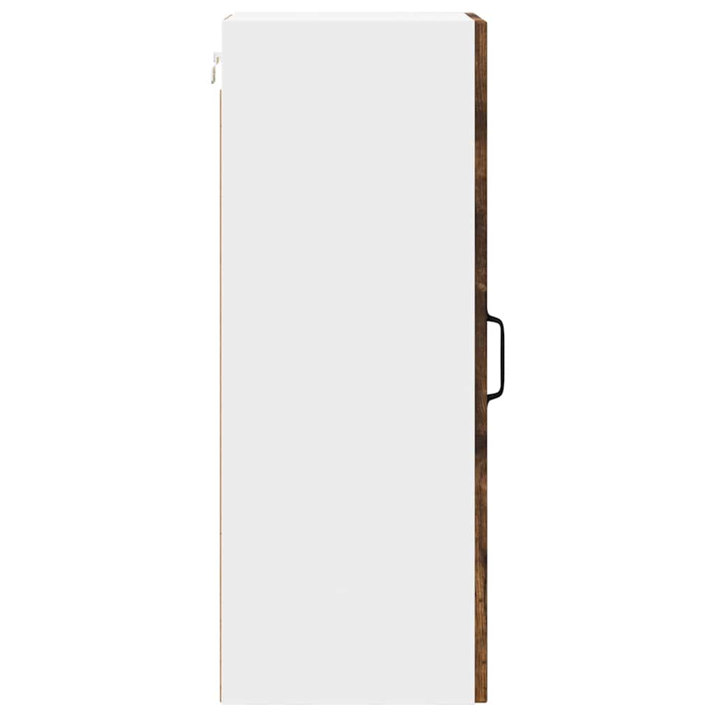 Kitchen Wall Cabinet with Door 2 pcs Smoked Oak 30 x 31 x 80 cm